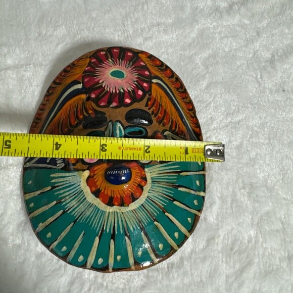 Mexican Pottery Mask Guererro Storyteller Ceramics Mayan Aztec Face Wall Hanging - Picture 8 of 9
